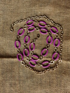 青岛外贸饰品连衣裙服装配饰简约大方玫瑰红双面珐琅滴釉链扣腰链