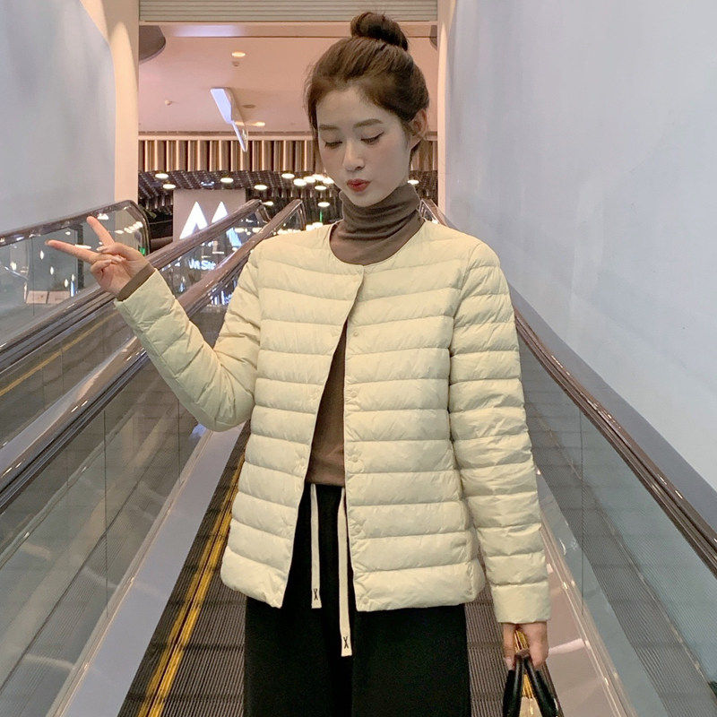 波斯橙官方旗舰店轻薄羽绒服女内胆内穿短款圆领无领内搭新款秋冬