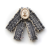 2022韩国珍珠领结秋冬新款 百搭潮饰品ins网红衬衣领子装 饰蝴蝶结