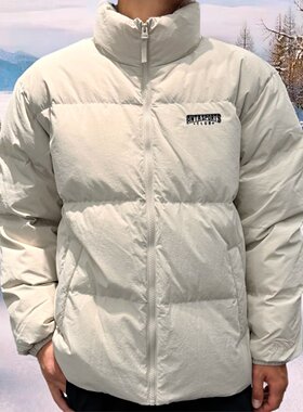 安踏宽松保暖防泼水立领羽绒服男