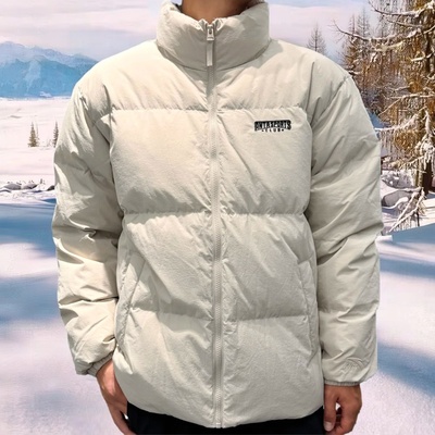 安踏宽松保暖防泼水立领羽绒服男