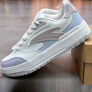 王一博低帮休闲鞋 子2024冬新款 122448068 厚底女鞋 安踏982潮流板鞋