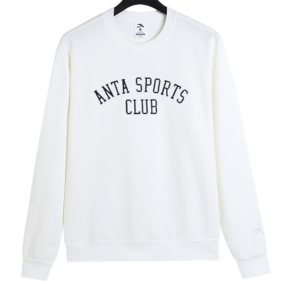 正品安踏男加绒运动休闲套头卫衣