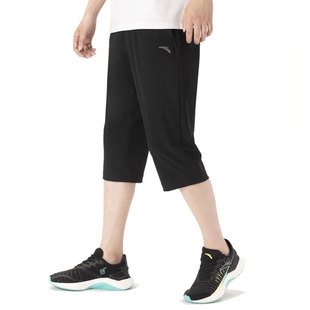 马裤 安踏冰丝裤 舒适透气冰肤针织七分裤 夏季 152327324 男运动中裤