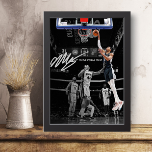 文班亚马海报相框桌面摆件书房装饰画挂画篮球球星周边照片纪念品