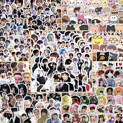 300张straykids卡通贴纸韩国男团跨境装饰汽车行李箱贴画