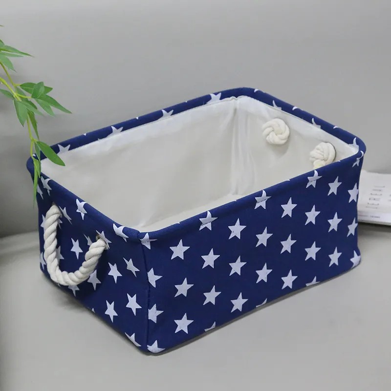日本棉麻三层布艺收纳筐帆布亚麻衣服玩具整理箱储物箱收纳神器