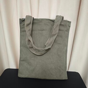 纯色外贸单帆布袋购物袋超厚实单肩包环保袋补课袋休闲礼品袋