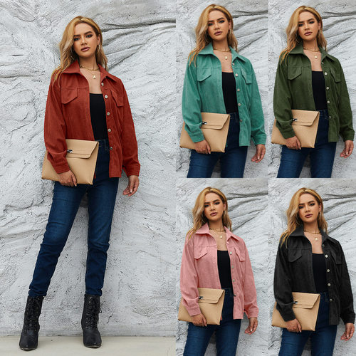New women's autumn winter top uniform color size jacket coat