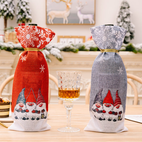 New Christmas Decoration Forest Elderly Wine Bottle Cover