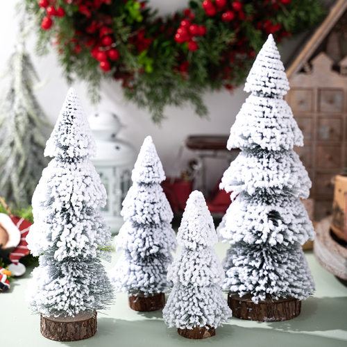 Christmas Scene Decoration Cedar Mini Christmas Tree Desktop