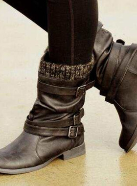 winter women martin boots big size shoes 43 欧美女靴马丁靴女