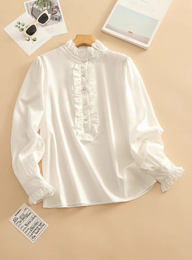 New women's shirt fashion lining woven winter long t-shirt