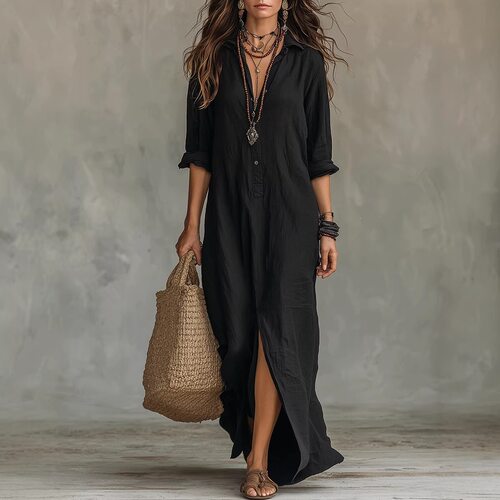 women's spring summer casual long dress, early summer dress