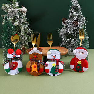 Festive dining table decoration tableware set, Santa Claus