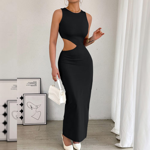 women's Sleeved long skirt sexy dress slim fit dress