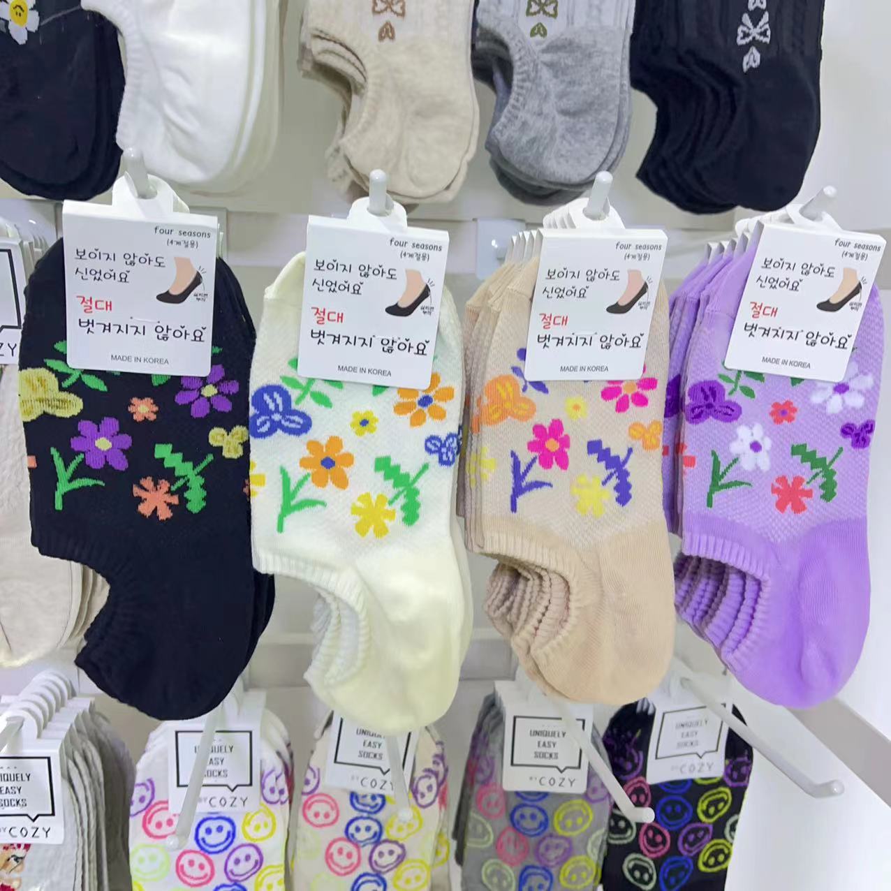 韩国东大门船袜进口袜子春夏薄款网面透气女袜 glalalane花朵棉袜