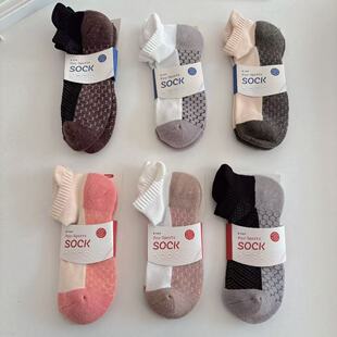 韩国ksox袜子批发袜底加厚短帮男袜女袜东大门地板袜脚背薄脚底厚