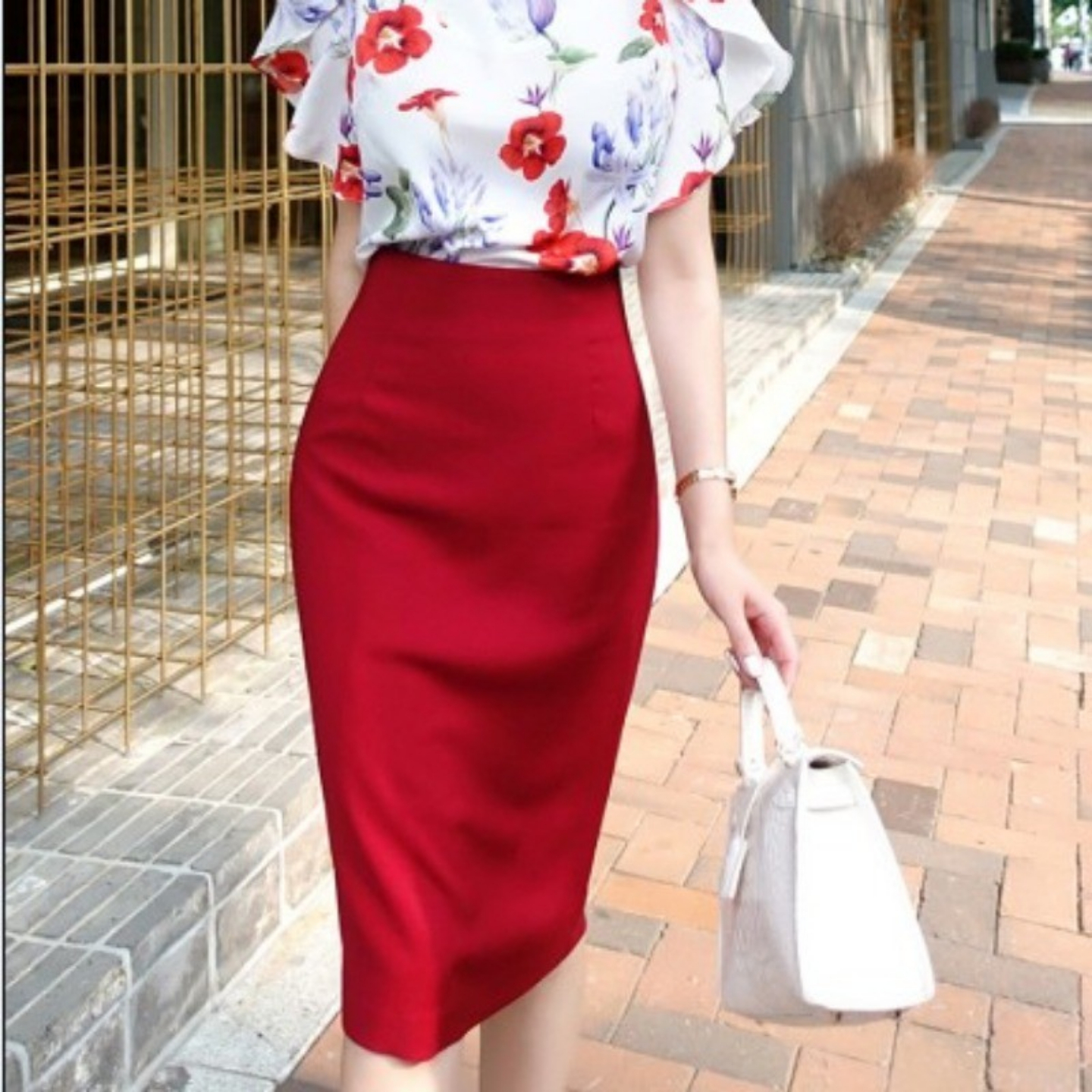 高腰显瘦气质百搭一步职业半身裙