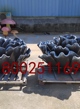 定制森林公园蘑菇玻璃钢干巴菌模型仿真羊肚菌松茸雕塑摆件装饰品