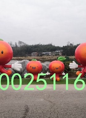 脐橙卡通人物璃钢雕塑定制新型农旅水果IP形象沙糖桔公仔美陈摆件