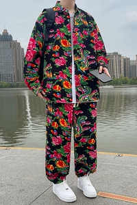 无差价/东北花港风情侣礼服宽松版长裤+衬衫A056-8018套装/特P55图片