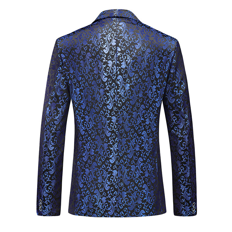 春秋个性晚礼服小西服潮流男士休闲花纹外套发型师A056-9939P95,男装西服,电商A056