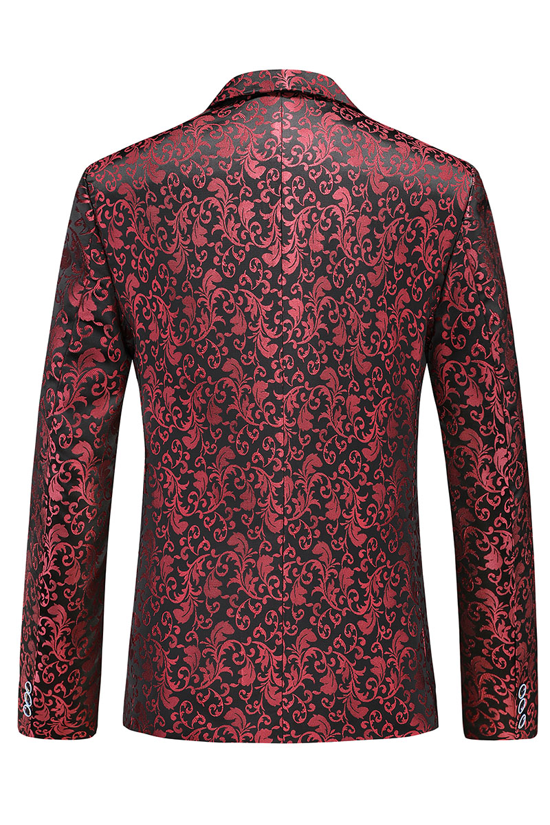 春秋个性晚礼服小西服潮流男士休闲花纹外套发型师A056-9939P95,男装西服,电商A056