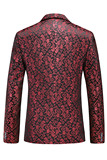 春秋个性晚礼服小西服潮流男士休闲花纹外套发型师A056-9939P95，男装西服，电商A056