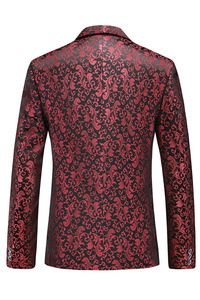 春秋个性晚礼服小西服潮流男士休闲花纹外套发型师A056-9939P95图片