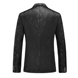 春秋个性晚礼服小西服潮流男士休闲花纹外套发型师A056-9939P95，男装西服，电商A056