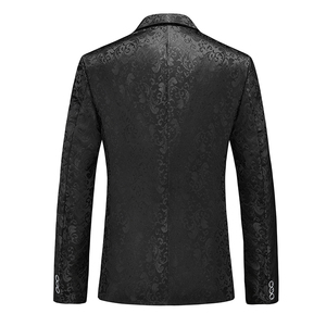 春秋个性晚礼服小西服潮流男士休闲花纹外套发型师A056-9939P95图片