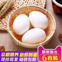 鹅蛋新鲜6枚孕妇农家杂粮喂养生的大土正宗破损包赔140-170g/个