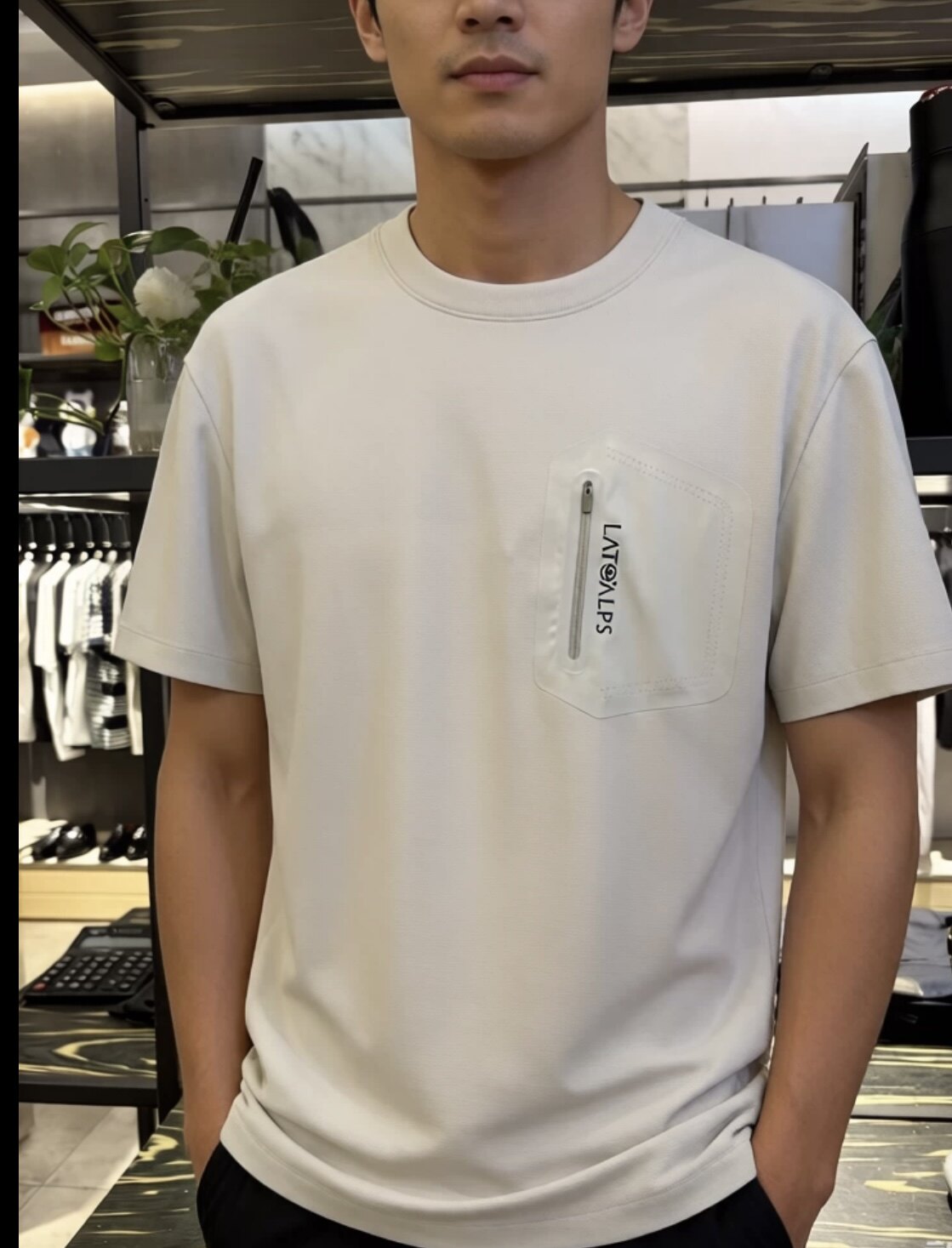 拉图.阿卑斯品牌男士短袖男士T恤修身版简单大方款