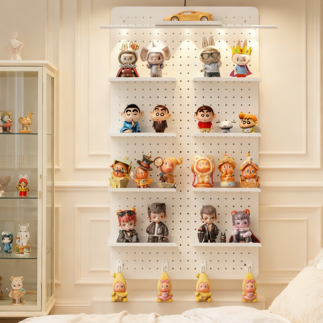 盲盒手办置物架多功能制陈列展示架洞洞板玩偶潮玩防潮密封收纳架