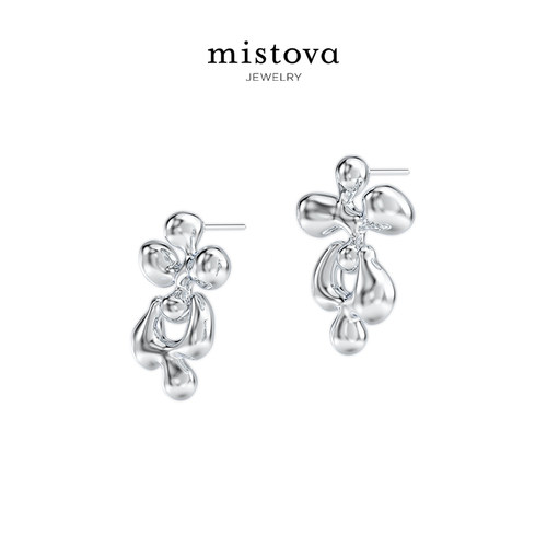 MistovaS925银耳环耳钉礼物