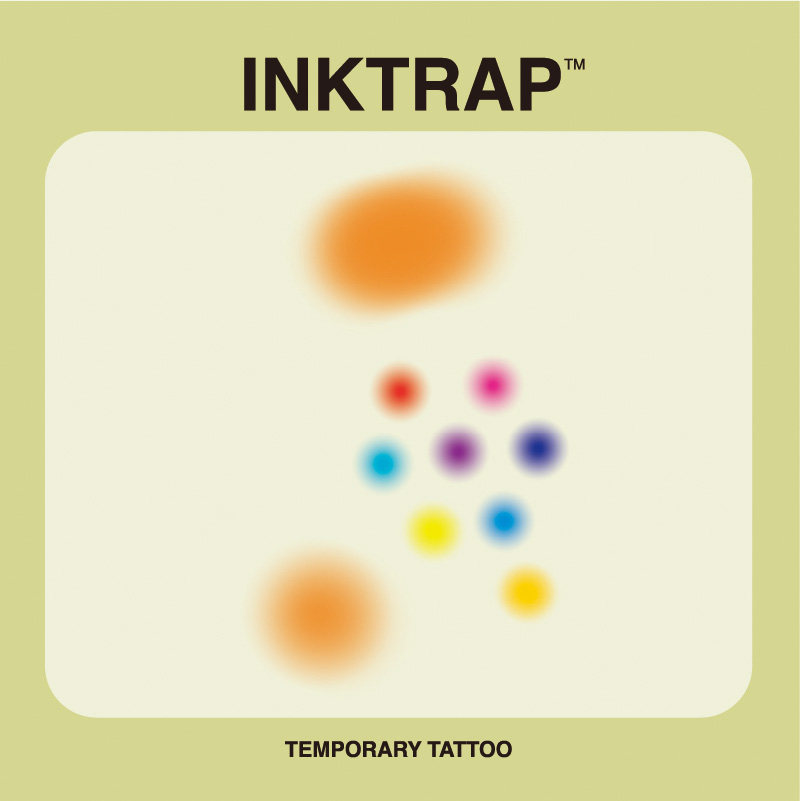 INKTRAP油墨陷阱彩色纹身贴喷绘圆点涂鸦组合 2张装
