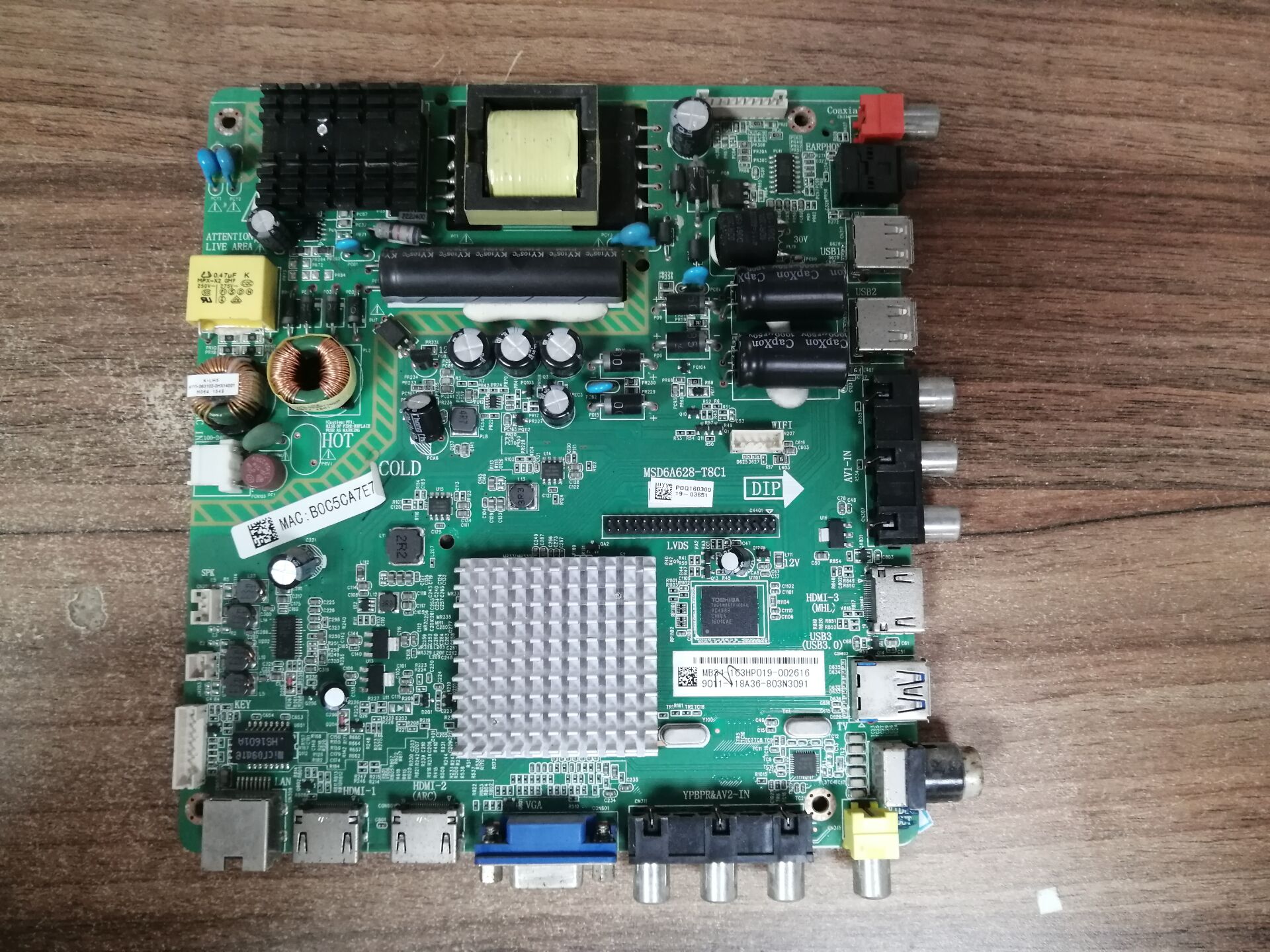 飞利浦43PFF5455/T3主板MSD6