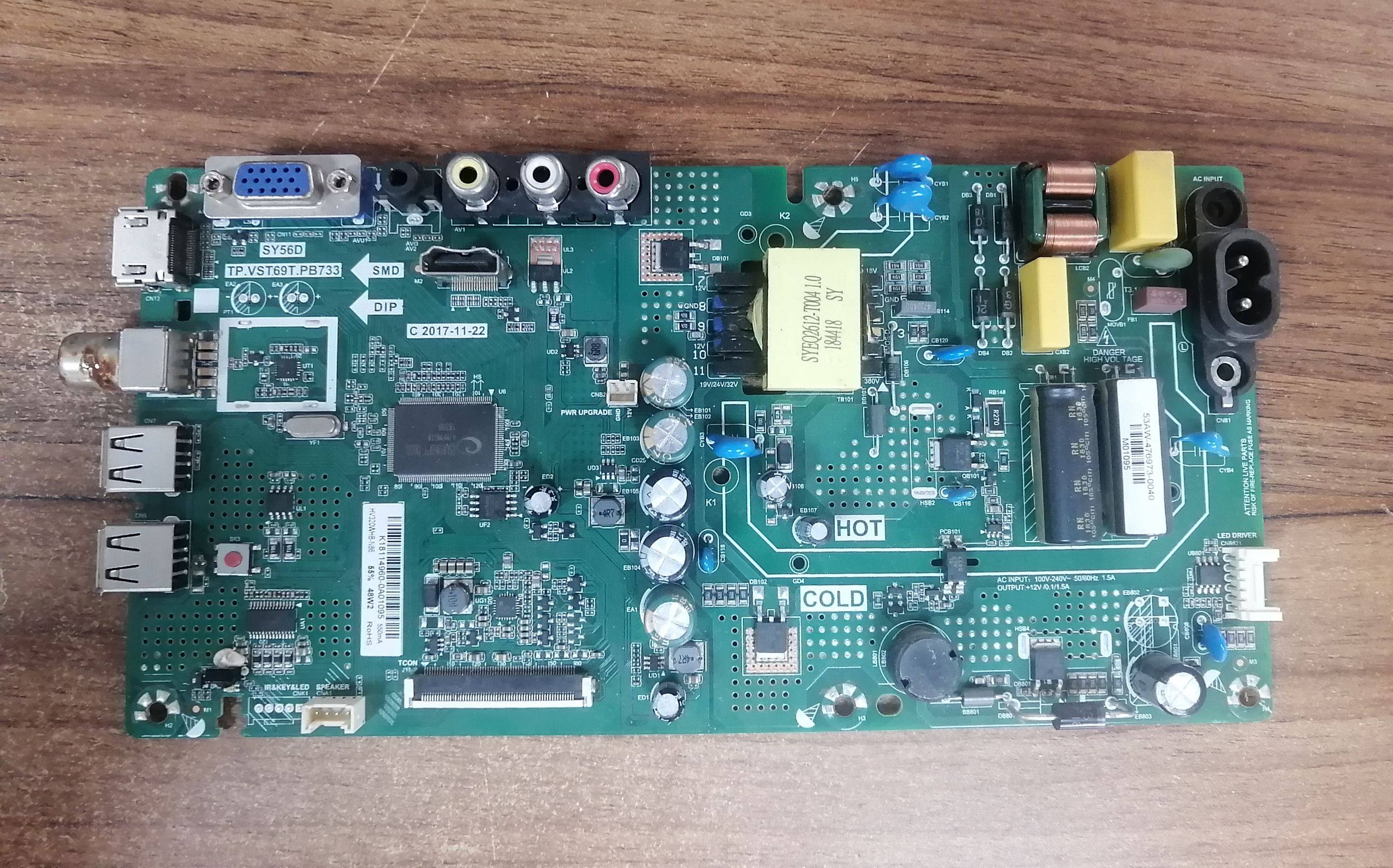 拆机创维32E381S主板TP.VST69T.PB733配屏RDL320HY(BG0-000) 测好