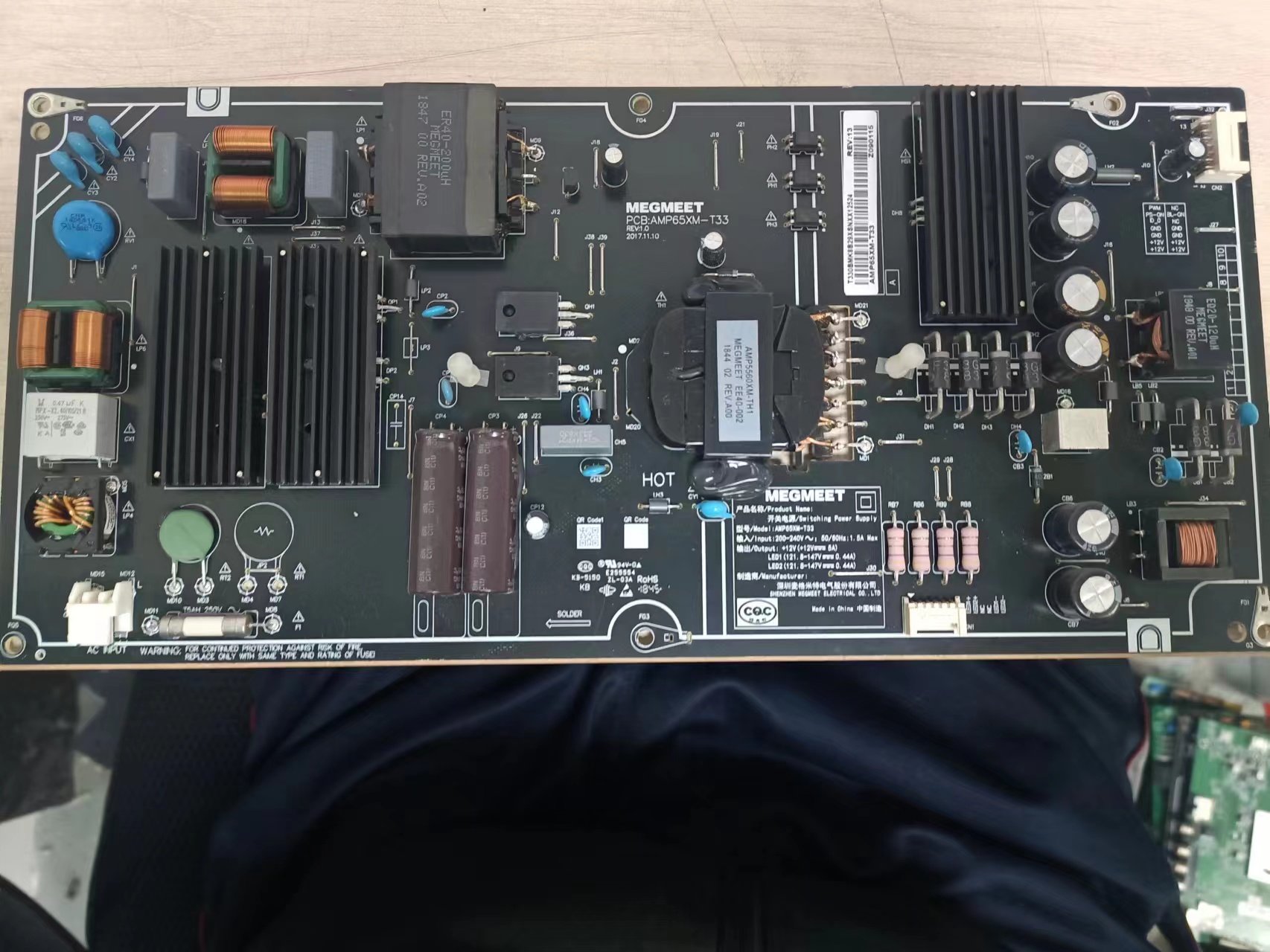 小米L65M5-AD电源板AMP65XM-T33