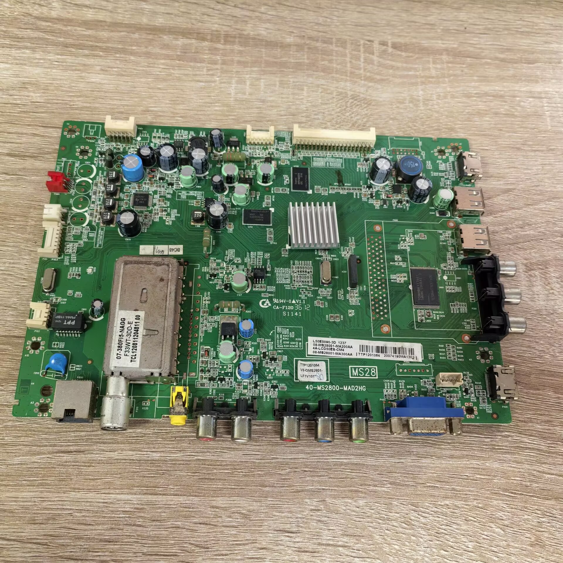 TCL L50E5090-3D 主板40-MS2800-MAD2HG 屏V500HK1-LS5现货 测好