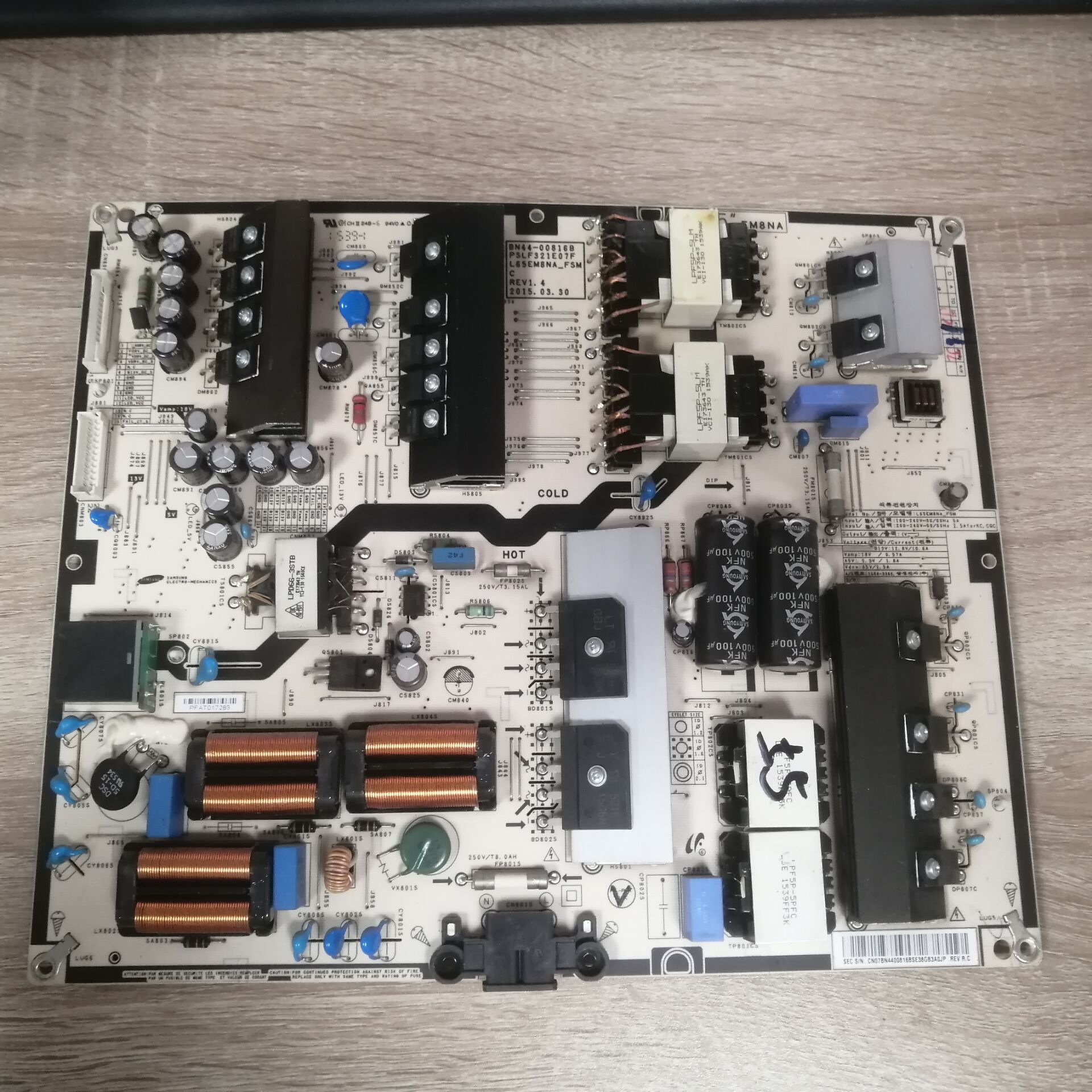 三星UA55JS9800JXXZ液晶电源板