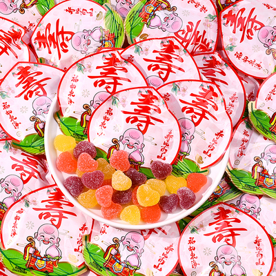寿桃QQ软糖橡皮糖果包装