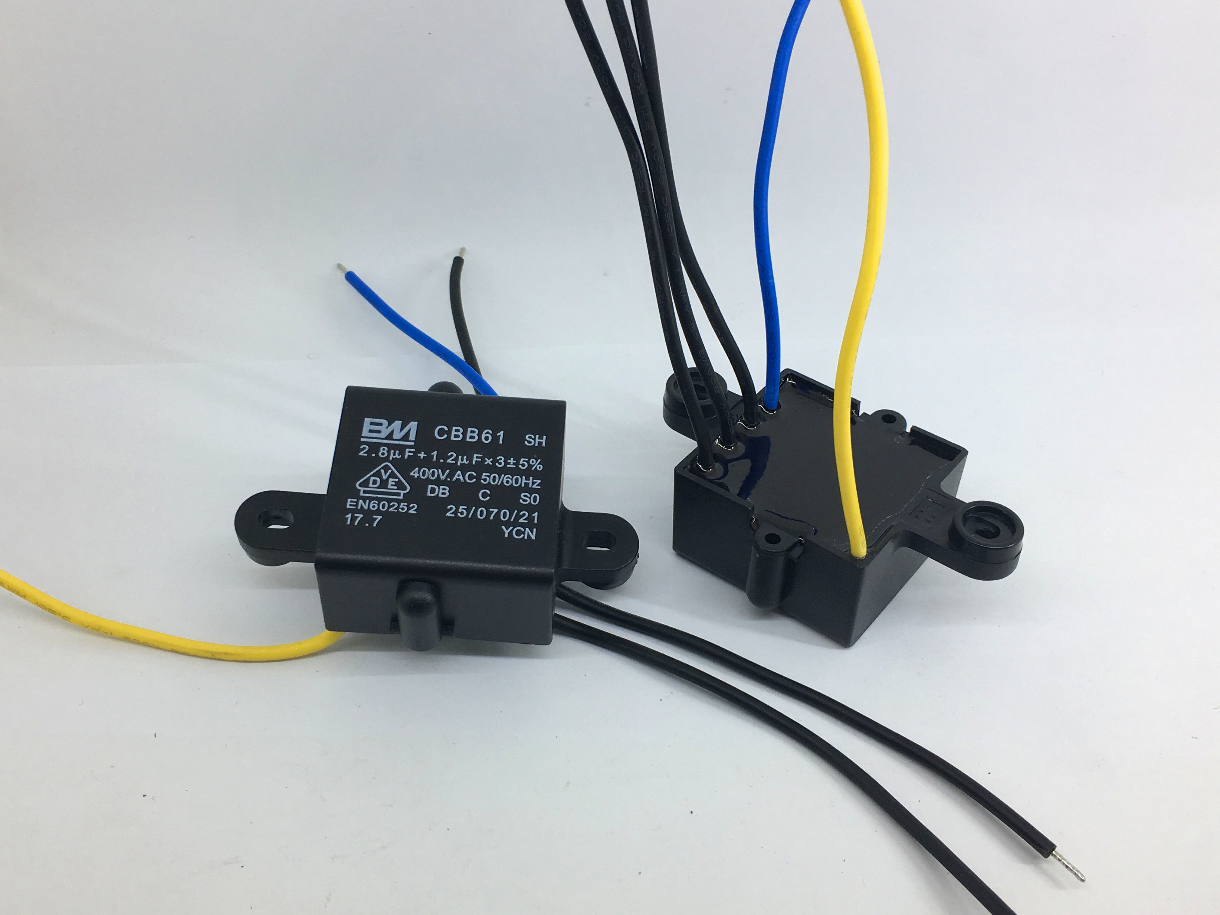 cbb61 2.8/1.2uf x * 3 400v 五根线  电吊风扇灯调速电容 bm