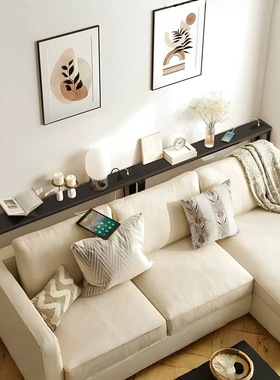 沙发后置物架靠背柜超薄墙边柜缝隙收纳背几极窄夹缝桌长条桌