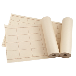 大山皮纸加厚仿古篆隶作品创作宣纸百米长卷半生半熟卷轴书法专用纸方格毛笔字纸练字纸可批发定做