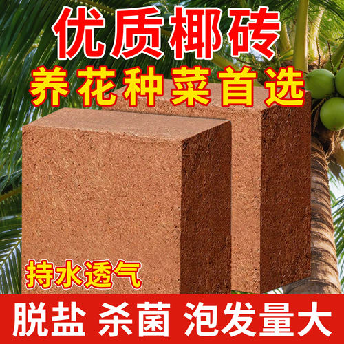 椰砖营养土养花种菜通用型椰糠植物花土脱盐杀菌保肥多肉种植土