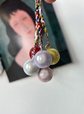 梦幻猫眼日系圆形水音铃挂饰 厂家直销手机挂件水音铃铛包挂GJ245