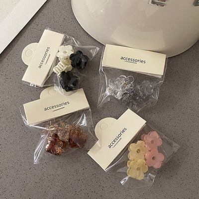 月牙花朵迷你小发抓 醋酸公主头侧边发夹刘海夹百搭边夹BH182