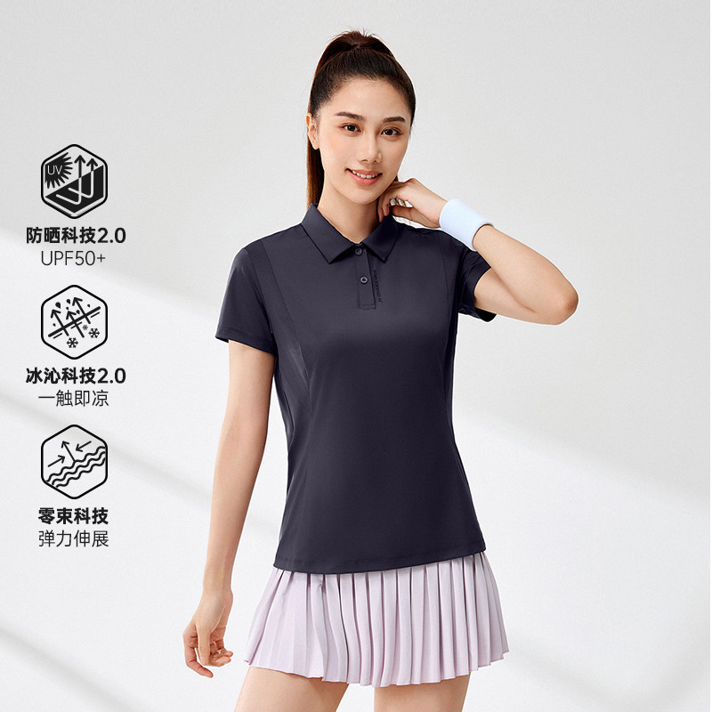 361翻领T恤2026夏季新款冰感透气POLO衫女女士户外防晒运动短袖,运动服/休闲服装,运动POLO衫,淘宝优惠券,粉丝福利购,淘宝优惠卷